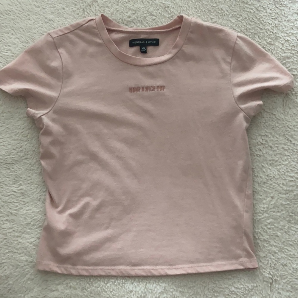 Kendall & Kylie cropped tee (have a nice day)